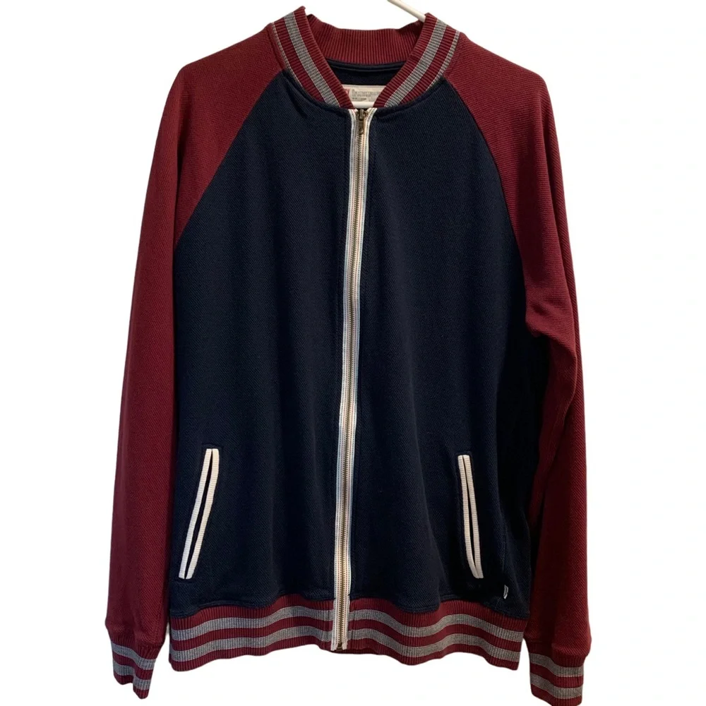 Levi’s Mens Blue & Burgundy Varsity Style Slim Fit Jacket Size XL